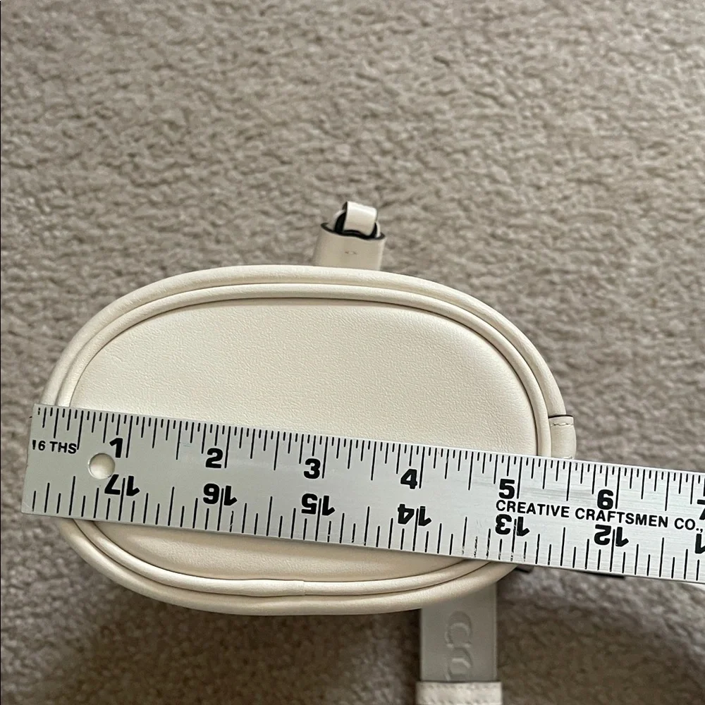 Coach Chalk Color Leather Mini Drawstring Bucket Bag with Logo Strap - Picture 10 of 10